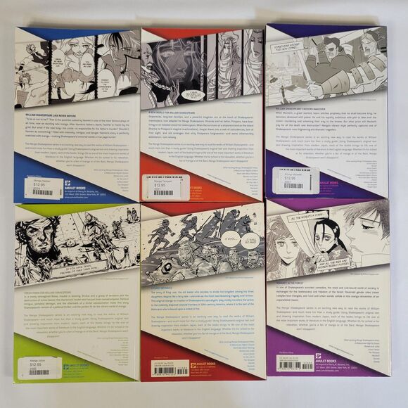 Lot of 6 Manga Shakespeare Books Set Hamlet Tempest Macbeth Caesar Lear Like It - Picture 2 of 16